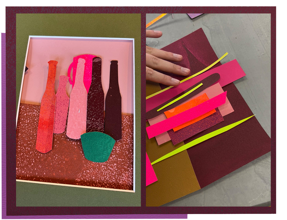 Creative team outing with Oilily and artist Marijn Vink, making colourful art together during a hands-on group workshop.