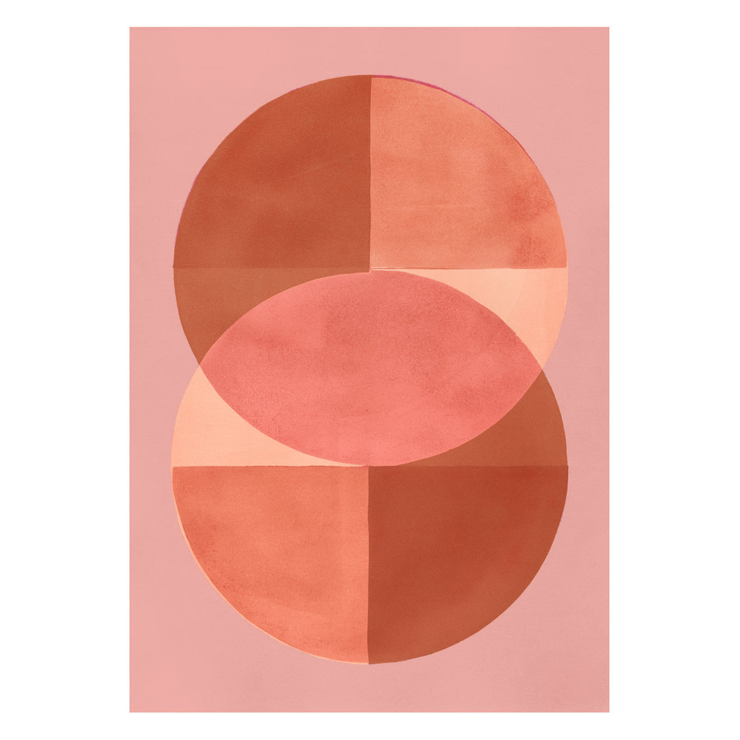 Energy Giver Blush, colourful abstract fine art print in soft blush pink tones by Marijn Vink, former co-founder of Enkel Art Studio
