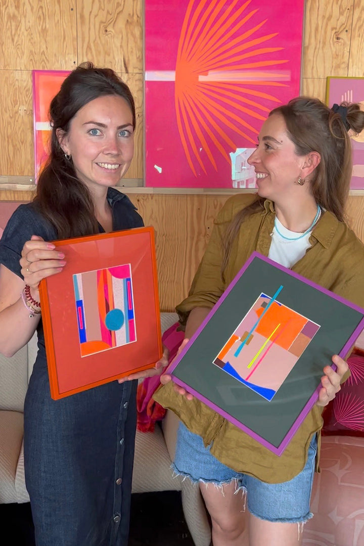 Hands-on art workshop in Zeist taught by Marijn Vink, former co-founder of Enkel Art Studio, creating colourful contemporary art in her studio.