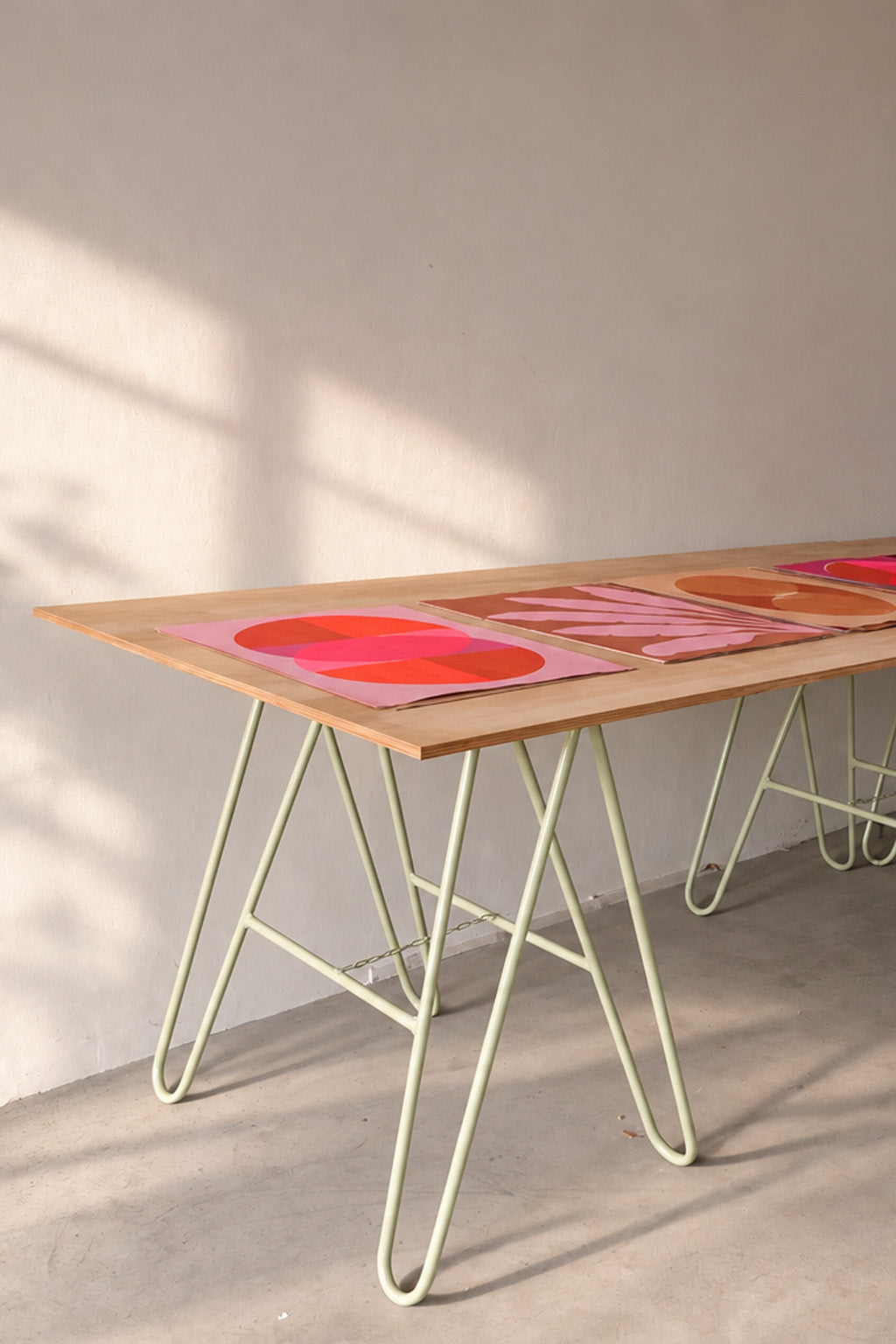 Marijn Vink art studio in Zeist during Open Studio, displaying colourful contemporary art and original paintings